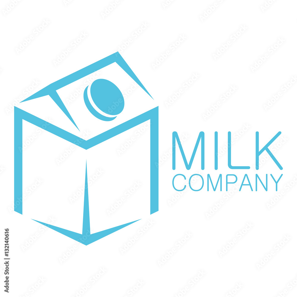 Packing milk and M company linked letter logo Packing milk and M company linked letter logo
