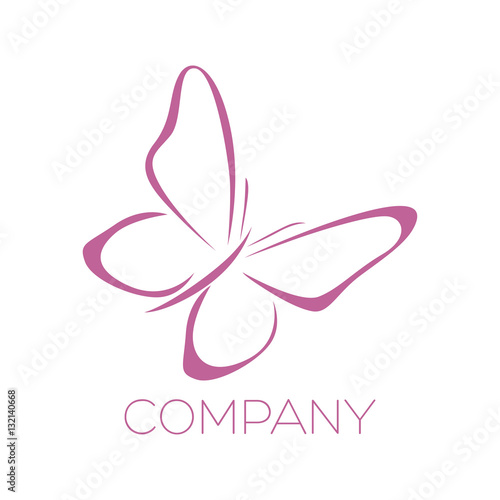 Pink butterfly logo