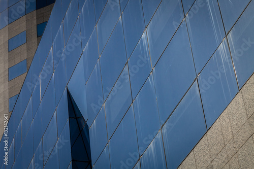 Color picture of glass and concrete building facade
