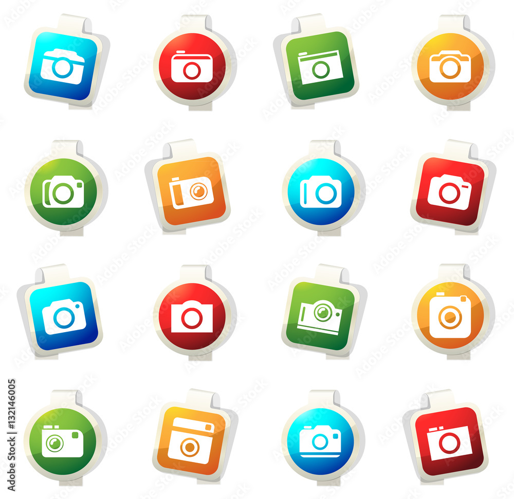 photo camera icon set photo camera icon set