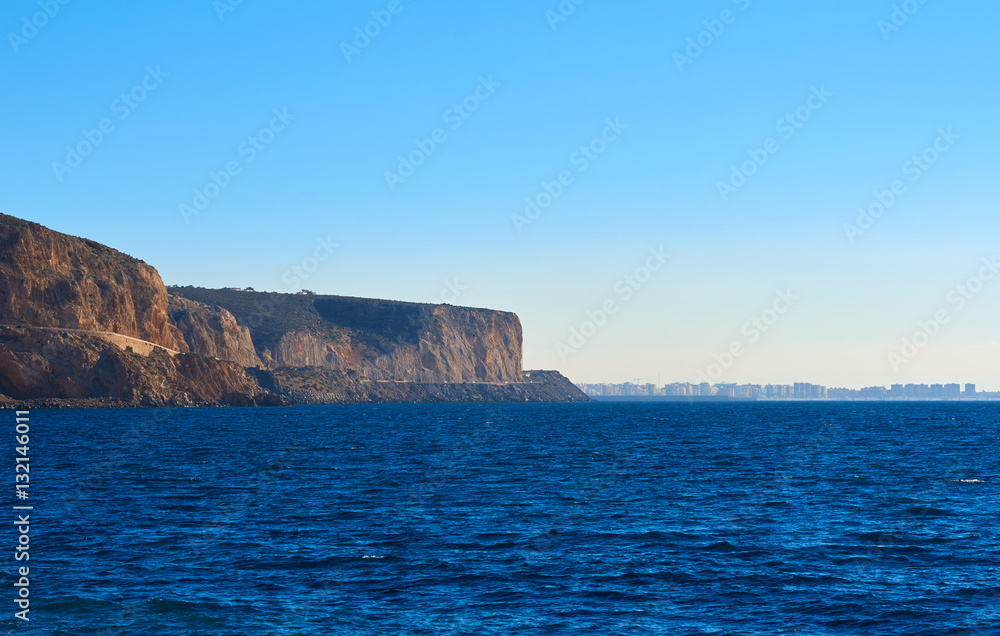 Almeria skyline and rocky coastline. Southern Spain. Almeria skyline and rocky coastline. Southern Spain.