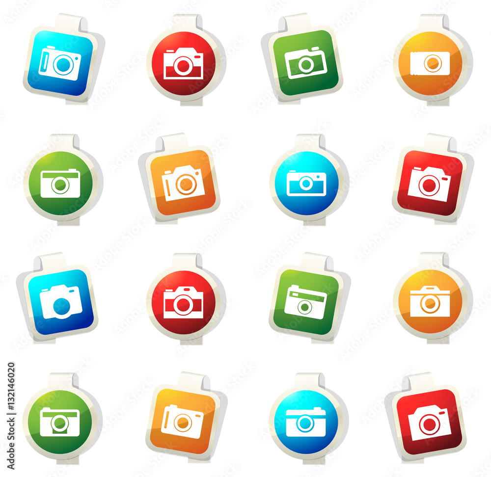 photo camera icon set photo camera icon set