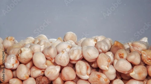 Soak the chickpeas in water. Timelapse.