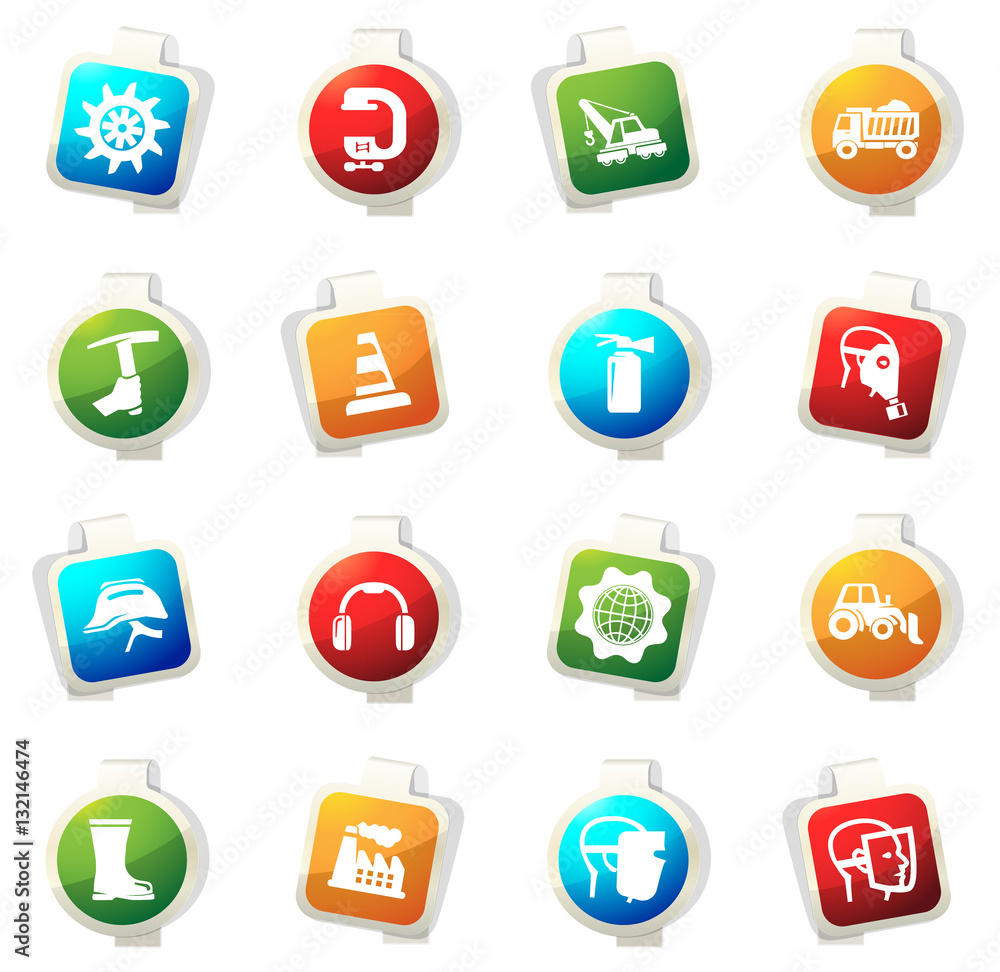 Industrial icons set Industrial icons set