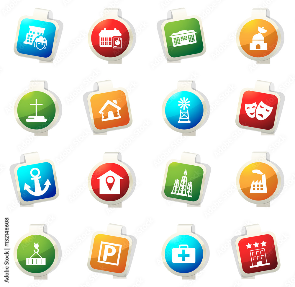 Infrastucture of the city icons set Infrastucture of the city icons set
