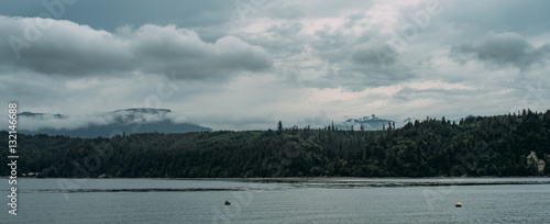 Cloudy mountain panorama