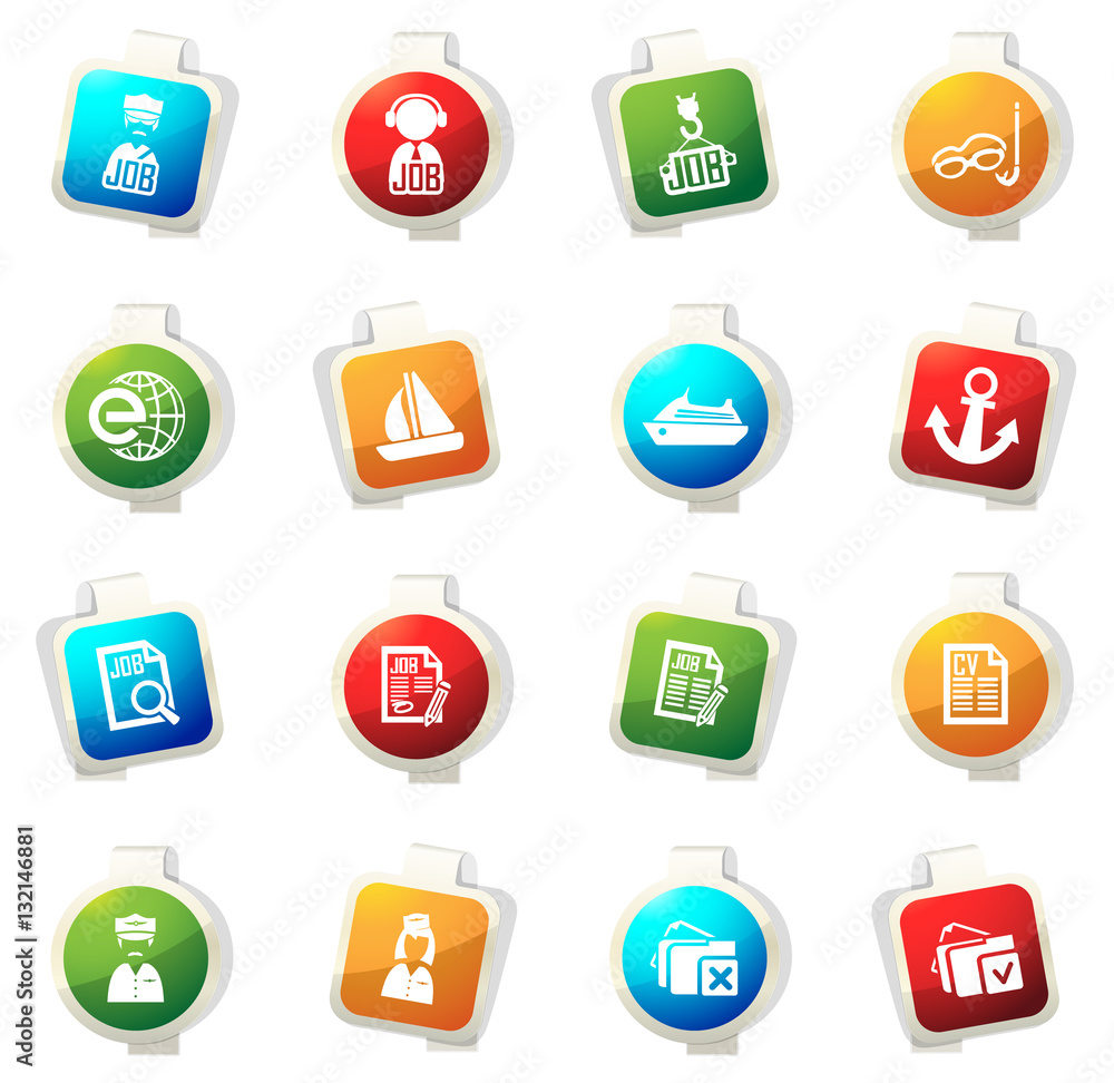Job icons set Job icons set