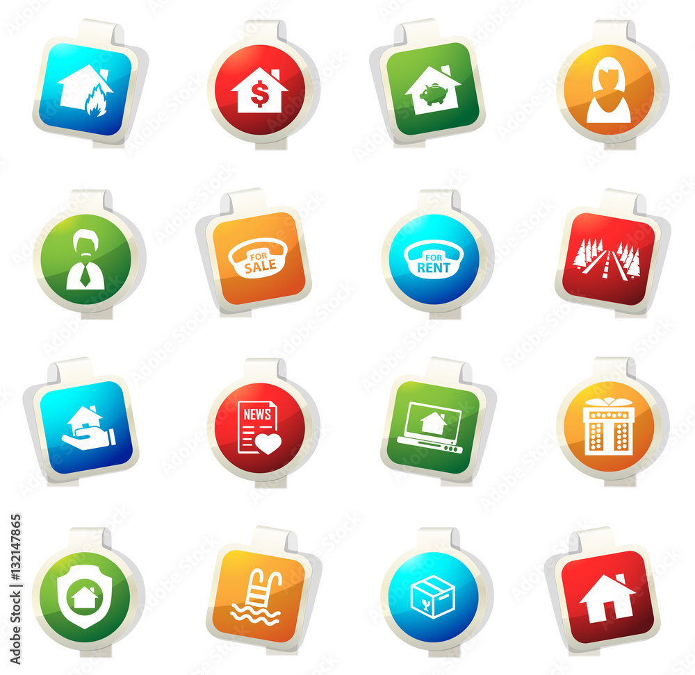 Real estate icons set Real estate icons set