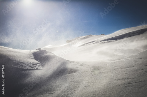 Snowy landscape of Monte Rosa - Macugnaga (Italy)