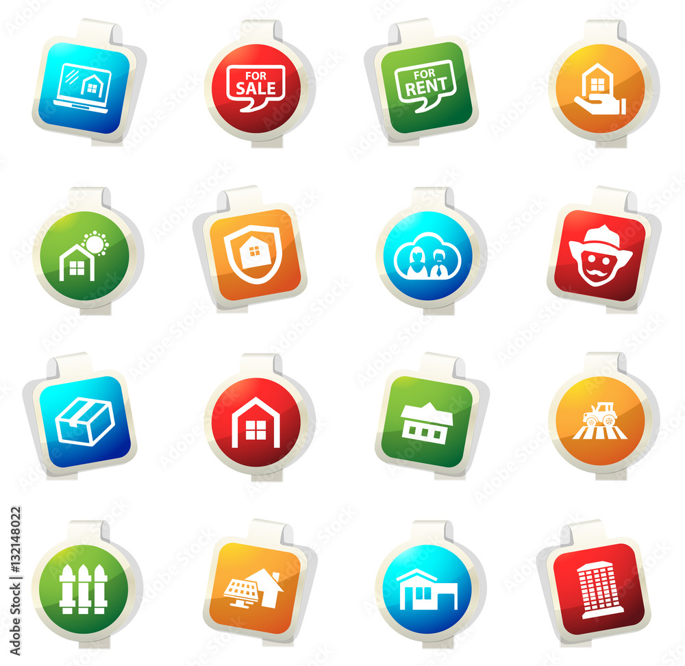 Real estate icons set Real estate icons set