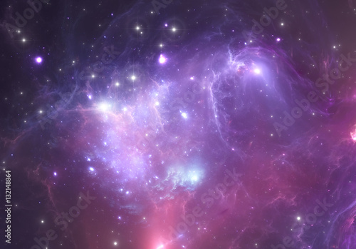 Space background with nebula and stars. Illustration  for use with projects on science  research  and education.