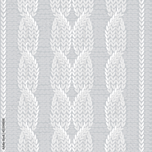 Aran knit fabric, seamless
