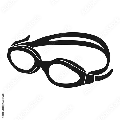Pool goggles icon vector photo