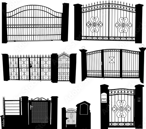 iron gates collection - vector
