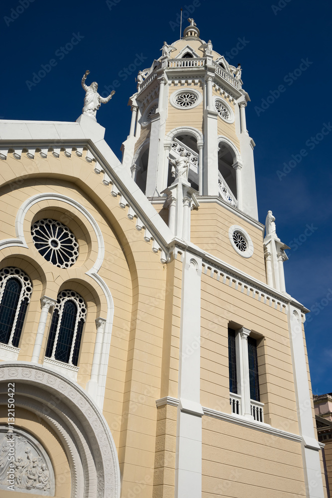 cathedral facade closeup details in Caso Viejo Panama