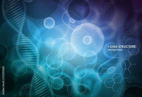 Cell and DNA background. Molecular research.