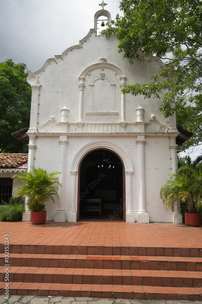 Naklejka premium colonial style chapel in Panama City