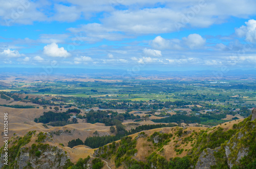 View from Te Mata Hills  Hawkes Bay  New Zealand