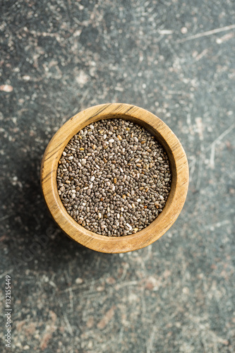 Healthy chia seeds.