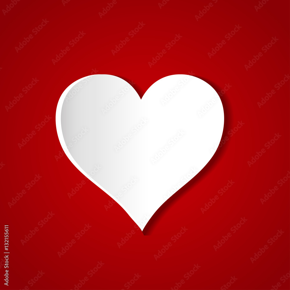 Paper heart cut from paper. Valentine's Day card. Vector background with heart. Paper heart cut from paper. Valentine's Day card. Vector background with heart.