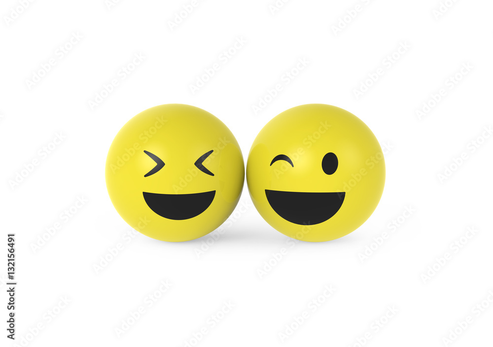 Fototapeta premium Smiley erzählt einen Witz