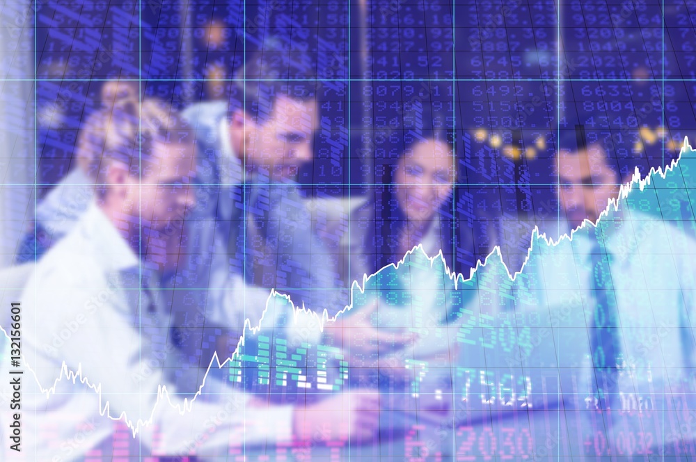Composite image of stocks and shares Composite image of stocks and shares