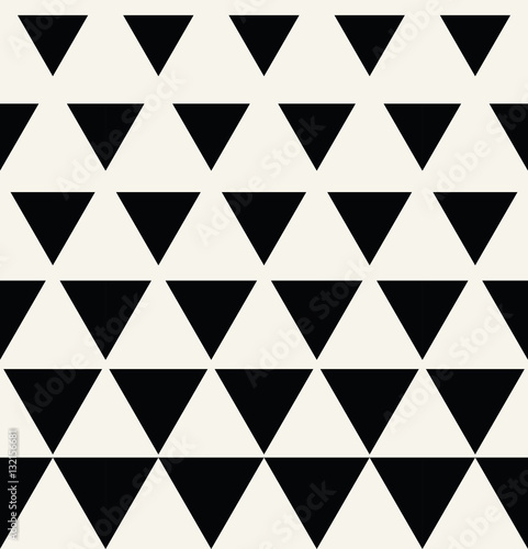 Abstract geometric black and white graphic design print triangle halftone pattern