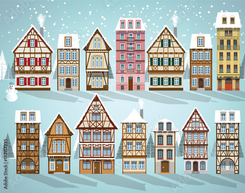 Old european houses (Winter)