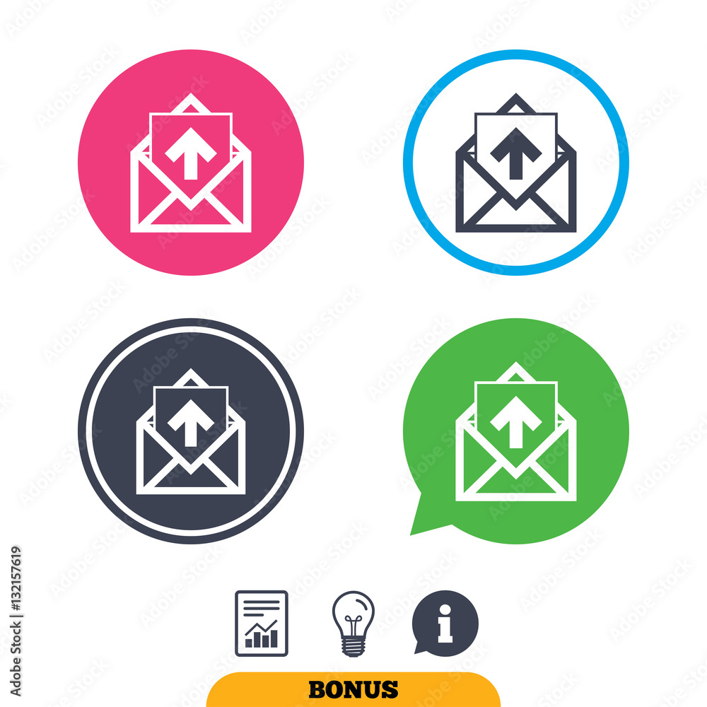 Mail icon. Envelope symbol. Outbox message sign. Mail icon. Envelope symbol. Outbox message sign.