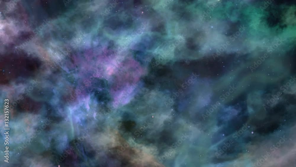 Blue-green Dark Space In Motion Blue-green Dark Space In Motion