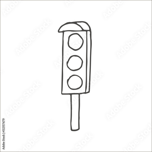 traffic light vector scetch
