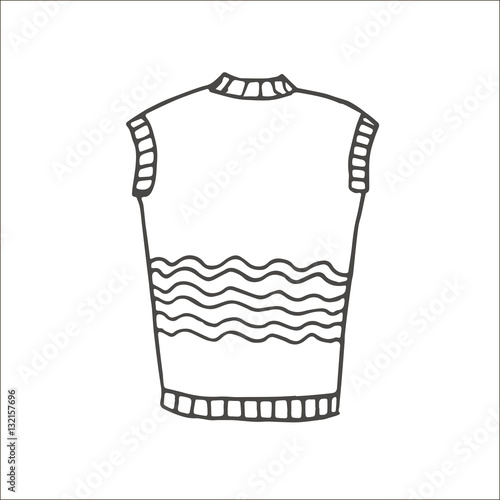 pullover vector scetch