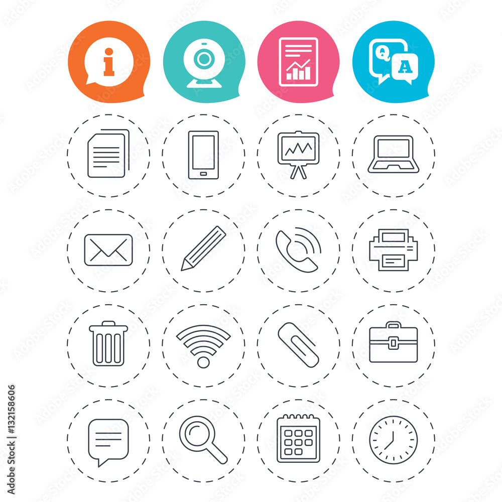 Office equipment icons. Computer and printer. Office equipment icons. Computer and printer.