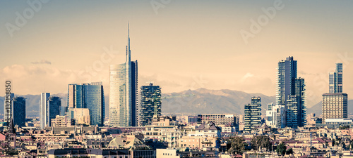 Milano (Italy), skyline with new skyscrapers