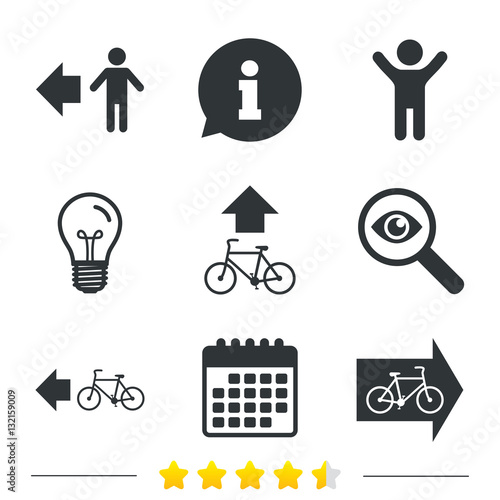 Pedestrian road icon. Bicycle path trail sign.