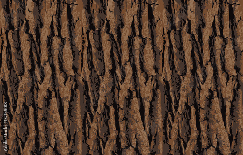 Seamless tree bark texture. Endless wooden background for web page fill or graphic design. Oak or maple vector pattern photo