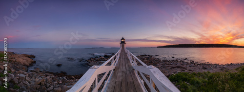 Marshall Point Lighthouse Panorama at Sunset 