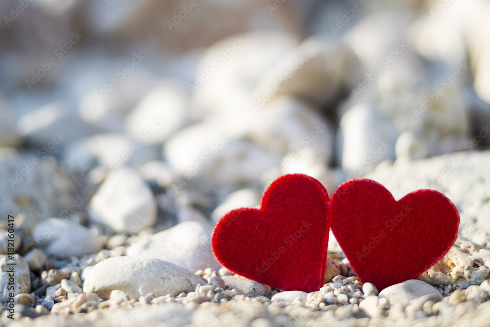 Fototapeta premium Heart on stone