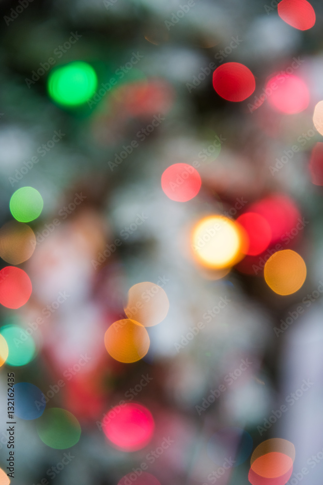 Christmas bokeh background with red and green circles