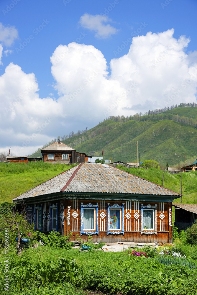Fototapeta premium Tyungur village in Altai Republic, Russian Federation
