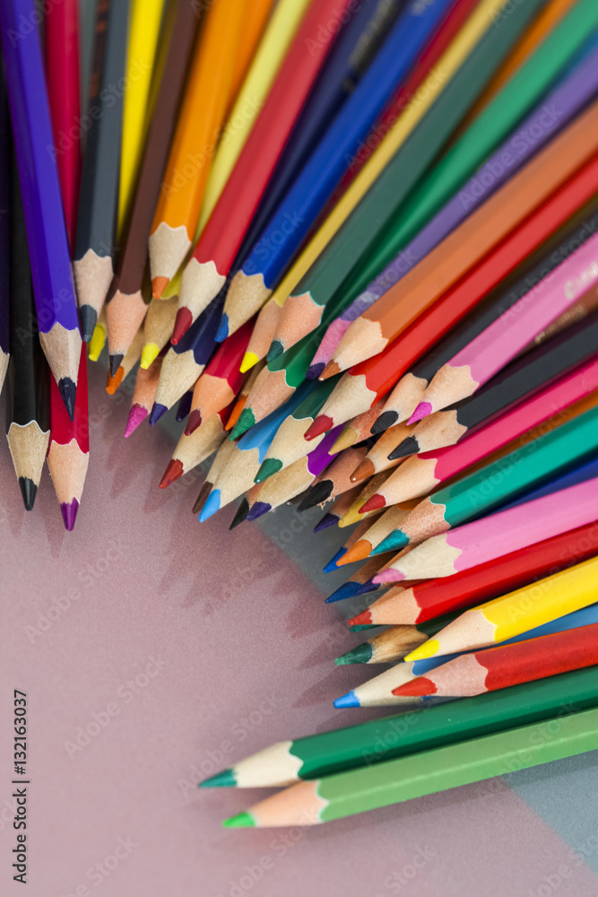 Group of sharp colored pencils with reflexions
Group of sharp colored pencils with reflexions