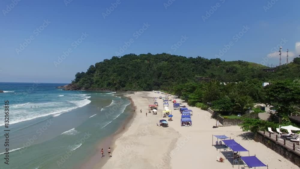 Aerial View of Juquehy Beach, Sao Paulo, Brazil