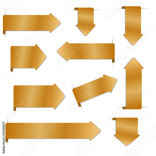 Set goldener Pfeil-Banner