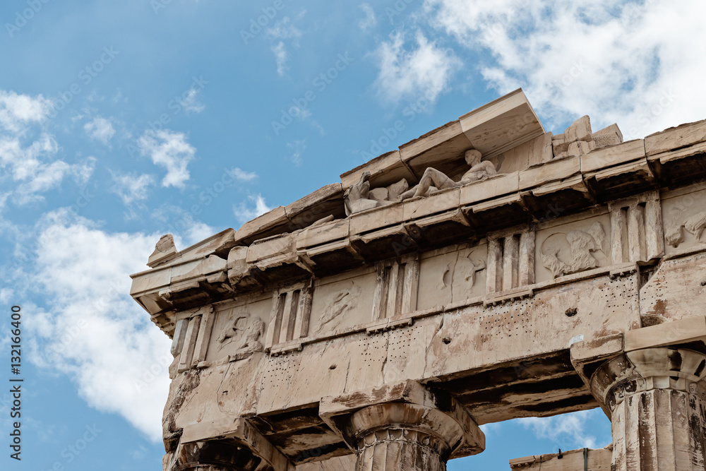 Details of Parthenon temple on the Acropolis of Athens,Greece Details of Parthenon temple on the Acropolis of Athens,Greece