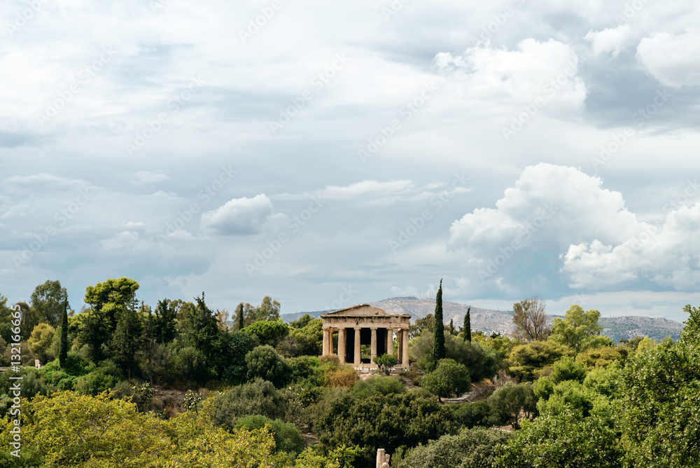 Temple of Hephaestus on Agora in Athens, Greece
