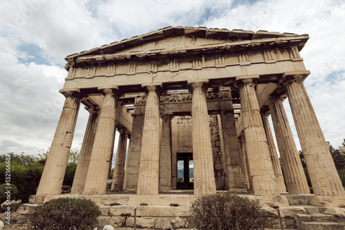 Temple of Hephaestus on Agora in Athens, Greece photo