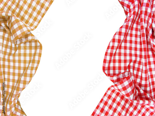 biało czerwony, obrus, checkered tablecloth, white