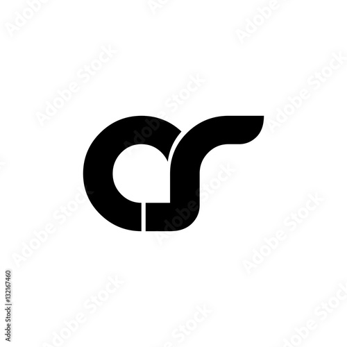 Initial Letter CS AS OS Rounded Circle Lowercase Logo