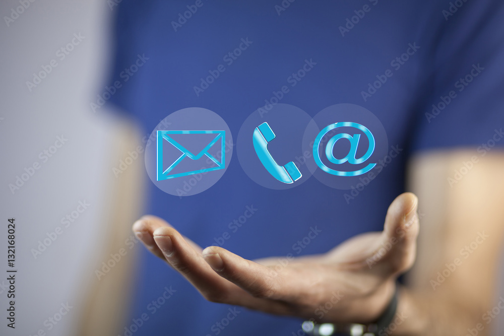 Businessman in his office using digital interface Businessman in his office using digital interface