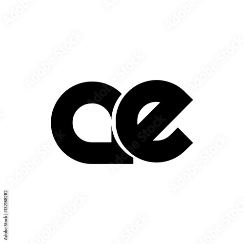 Initial Letter AE CE Rounded Lowercase Logo
